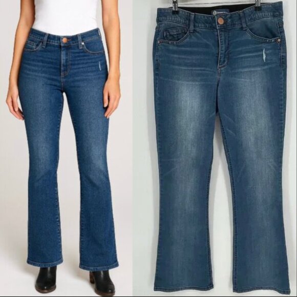Democracy "Ab" Solution Bootcut Jeans Size 12 Tummy Slimming Control - Picture 1 of 8